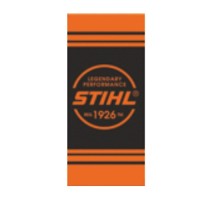 Пляжное полотенце STIHL 80x180см, черно-оранжевое